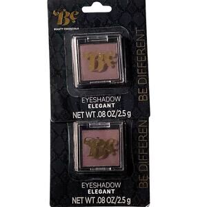 2-PK Beauty Essentials (Purple) Eyeshadow, Elegant, Compact, .08 oz. Each